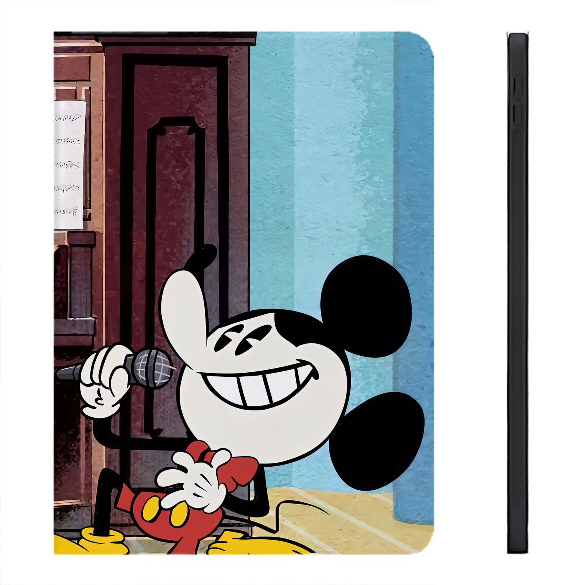 （画像用） ミッキーマウス Mickey Mouse IPadケース ペンホルダー付き ブックスタイルデザイン